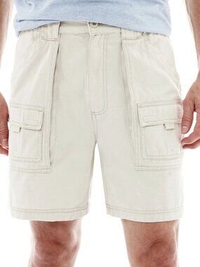 St. John's Bay Casual Shorts - 511-5252 - Stone sz. 40 w/ 7" inseam